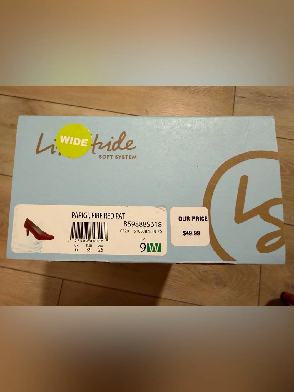 Life Stride Red Patent Round-Toe Pumps